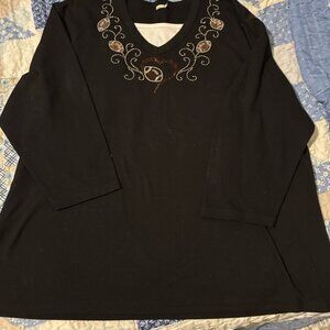 Black Top With Football Bedazzles